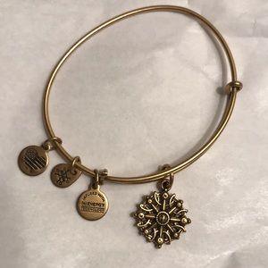 Gold Alex and Ani compass bracelet